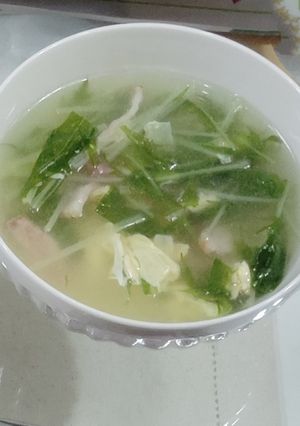 水菜とベーコンのコク深スープ-レシピのメイン写真