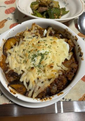 ナスと卵のミート焼き-レシピのメイン写真