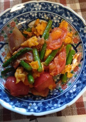 アスパラガスとトマトの炒め物-レシピのメイン写真