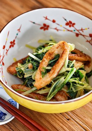 昔ながらの水菜と竹輪の煮浸し【作り置き】-レシピのメイン写真