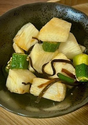 長芋とオクラの塩昆布和え-レシピのメイン写真