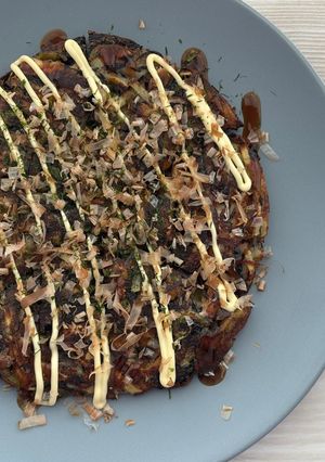 ひじき煮リメイク♫お好み風ポテトチヂミ-レシピのメイン写真