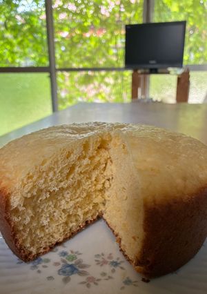 油不使用⭐︎栗甘露煮の汁で炊飯器スポンジケーキ-レシピのメイン写真