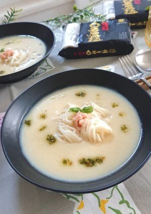 冷製スープパスタ風温麺-レシピのメイン写真