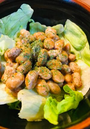 毎日の納豆●レタスでつつんで-レシピのメイン写真