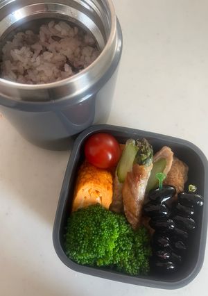 息子弁当141アスパラ肉巻き-レシピのメイン写真