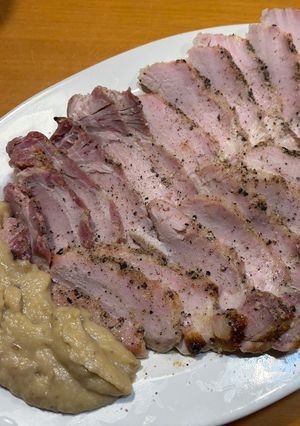 塩麹で焼くローストポーク！林檎ソースを添えて-レシピのメイン写真