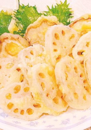 レンコンが主役！美味しい天ぷらの作り方-レシピのメイン写真