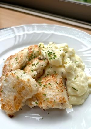 【簡単夕食】柔らか鶏胸肉のマカロニチーズ添え-レシピのメイン写真