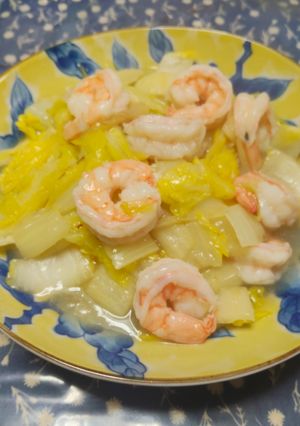 ぷるっぷる🦐海老と白菜の中華煮込み🥬-レシピのメイン写真