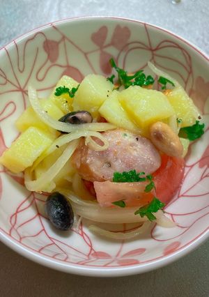 ジャガイモとトマトとの彩りサラダ-レシピのメイン写真