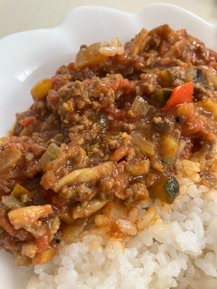 簡単!夏野菜のキーマカレー-レシピのメイン写真