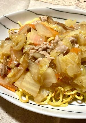 豚こまと白菜の中華あんかけかた焼きそば-レシピのメイン写真