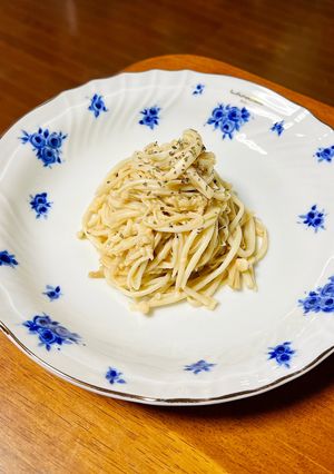 えのきのカチョエぺぺ風パスタ-レシピのメイン写真