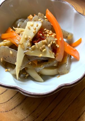 白米に合うキノコとこんにゃくのピリ辛炒め-レシピのメイン写真