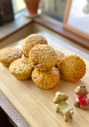 チョコ入りカップケーキ♡オートミール入り-レシピのメイン写真