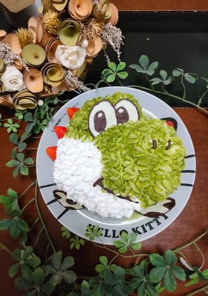 ヨッシー立体ケーキ-レシピのメイン写真