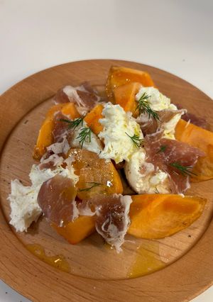 柿とモッツァレラチーズのサラダ-レシピのメイン写真