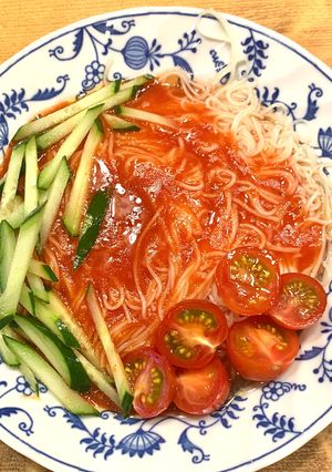 そうめんでトマトの冷製パスタ風-レシピのメイン写真