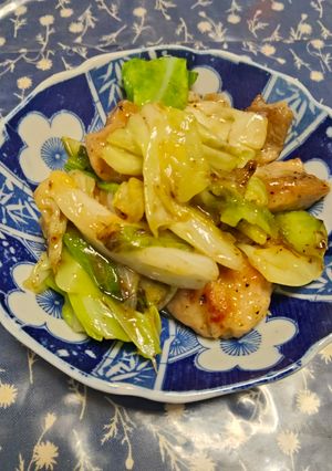 鶏もも肉とキャベツの塩だれ炒め-レシピのメイン写真
