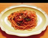 残りのハンバーグソースdeパスタ作り方5写真