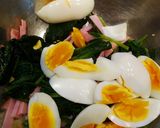 ほうれん草とハムのゆで卵マヨ味噌和え作り方4写真