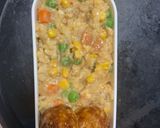レンジさっぱりクリーミー梅味噌炒飯弁当作り方15写真