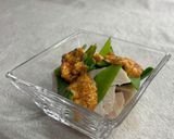 スナップエンドウとサラダチキンラー油マヨ作り方4写真