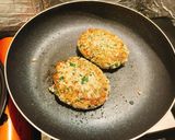 簡単!パクチー入り豆腐ハンバーグ作り方7写真