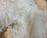大根とほたて、わかめのポン酢サラダ作り方1写真