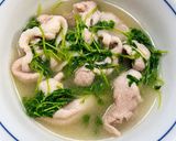 簡単!塩レモン香る豚肉と豆苗のあったか鍋作り方6写真
