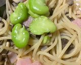 簡単　そら豆とベーコンパスタ作り方13写真