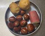 和栗とりんごのダブルポテトサラダ作り方1写真