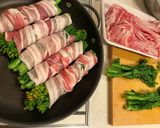 菜の花🌼 肉巻き 柚子塩のせ作り方2写真