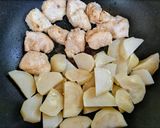 節約簡単夕飯主菜じゃがいも鶏胸中華黒酢炒め肉料理作り方8写真