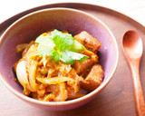 火を使わない！大豆バーグで簡単親子丼風♪作り方5写真