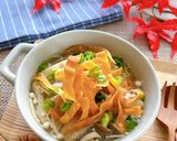 いろいろきのこと揚げワンタンの中華スープ作り方7写真