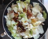 材料2つ☆豚こまキャベツの簡単回鍋肉。作り方5写真