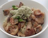 豚モツ丼とろろ昆布をのせて作り方6写真