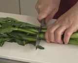 アスパラ菜のそぼろ作り方1写真