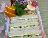 胡瓜とチーズのサンドイッチ弁当♪作り方3写真