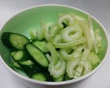 セロリときゅうりの白キムチ漬け作り方1写真