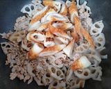 簡単！れんこん豚挽き肉ちくわきんぴら作り置き節約作り方8写真