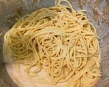 明太クリームパスタ♡作り方3写真