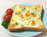 野菜が摂れる春色トースト作り方5写真