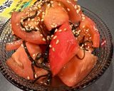 ど定番だけど旨い!トマトの塩昆布和え🍅作り方3写真