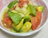 簡単一品　わが家のアボカドトマト和え作り方6写真