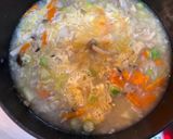 優しい味わい！鶏と野菜の卵雑炊作り方11写真