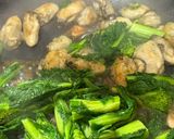 牡蠣と菜花のバターゆずぽん酢炒め作り方7写真
