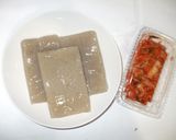 こんにゃくキムチピリ辛炒め♪簡単食物繊維作り方1写真